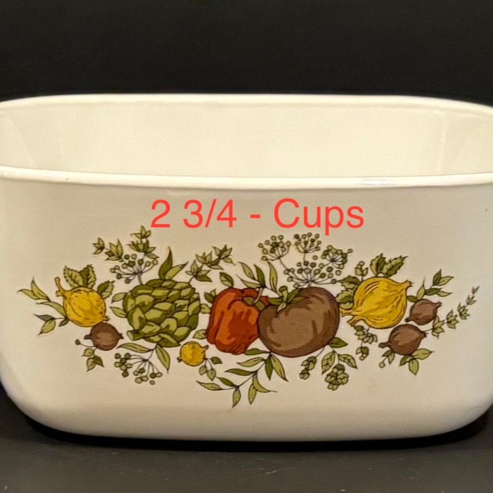 Vtg CorningWare Spice of Life Small Casserole Dish (Set of 3, No Lids)